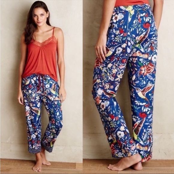 E by Eloise Pants - Anthropologie E by Eloise Mooreland floral lounge pajama pants 7851